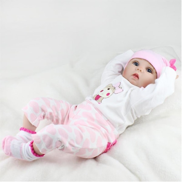 Silikon Reborn Baby Dolls Reborn Dolls Baby Dolls som ser äkta ut, 45cm