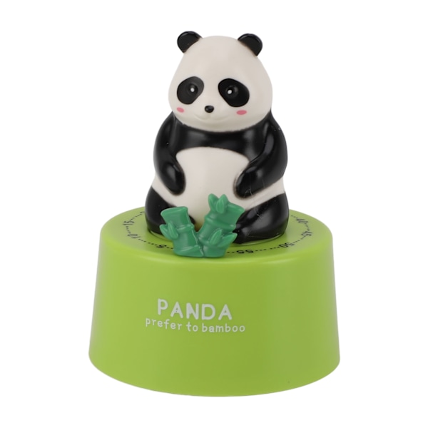 Mekanisk Kökstimer Söt Djurform Magnetisk Bas Högt Alarm 60 Minuter Nedräkningstimer för Kök Matlagning Panda med Grön Bas