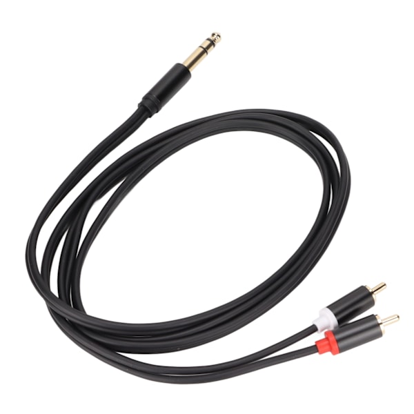 6,35 mm till 2 RCA-kabel Guldpläterad Serie 1/4 tum till 2 RCA Hane Stereo Ljudadapter Y-Splitter RCA-kabel 1,5 m