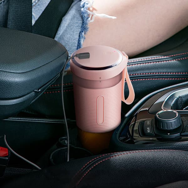 Bärbar Mini Juicepress Hushålls Fruktjuicekopp Elektrisk Juicepresskopp USB-Laddning (Rosa)