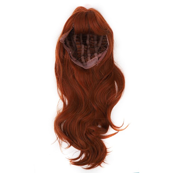Kvinnor Rödbrun Peruk Tjej Trendig Lång Lockig Syntetisk med Lugg för Cosplay Halloweenfest