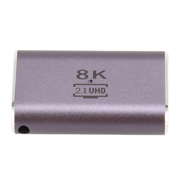 HD Multimedia Interface Hane till Hona Adapter Rät Vinkel 2.1 8K 60Hz UHD Videokonverter Adapter med Indikatorlampa