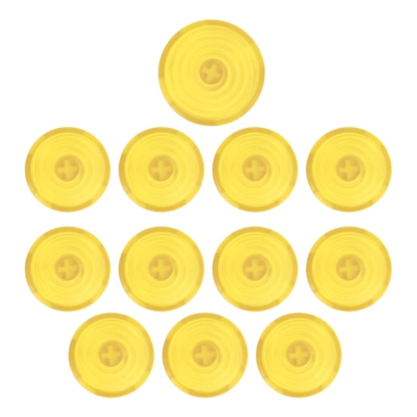 12 st Arcade-knappskydd 20,2 mm 25,3 mm Mekaniska tryckknappsskydd för Kailh för Cherry för Akko för Glorious-brytare Gult