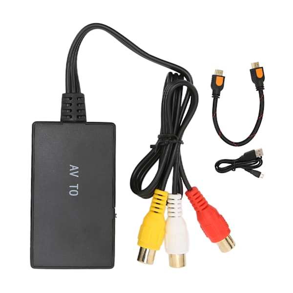 AV till HD Multimedia Interface-omvandlare med HD Multimedia Interface-kabel för PS One, PS2, PS3 och STB