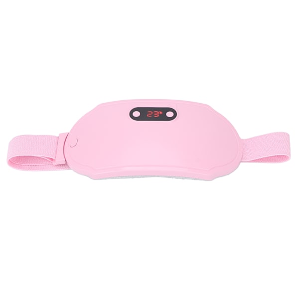 Kvinnor Mens Värmebälte Snabb Varm Kompress 6 Växlar Vibration Elektrisk Midjemassage Rosa