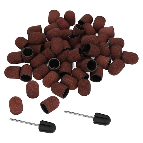 80# Grit Nagelkonst Sliphuvuden Manikyr Polering Slipning Borrbitar Band Set
