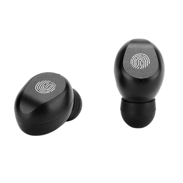 F9 Svarta ABS Trådlösa Hörlurar med Pekskärm, Digital Display, In-Ear Stereo Hörlurar för Hemmakontoret