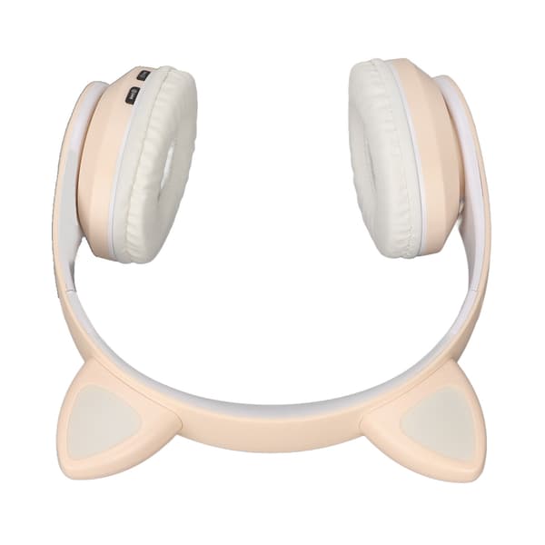 Lysande Katöron Bluetooth Hörlurar Bas Vikbara Trådlösa Hörlurar Andningslampa Headset