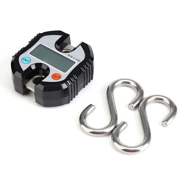 WeiHeng Portabel Kran LCD Digital Elektronisk Krok Hängande Våg Loop Vägning Balans Svart