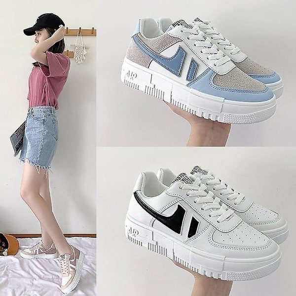 Hot Flats Damsneakers, Andningsbara Skor White 41