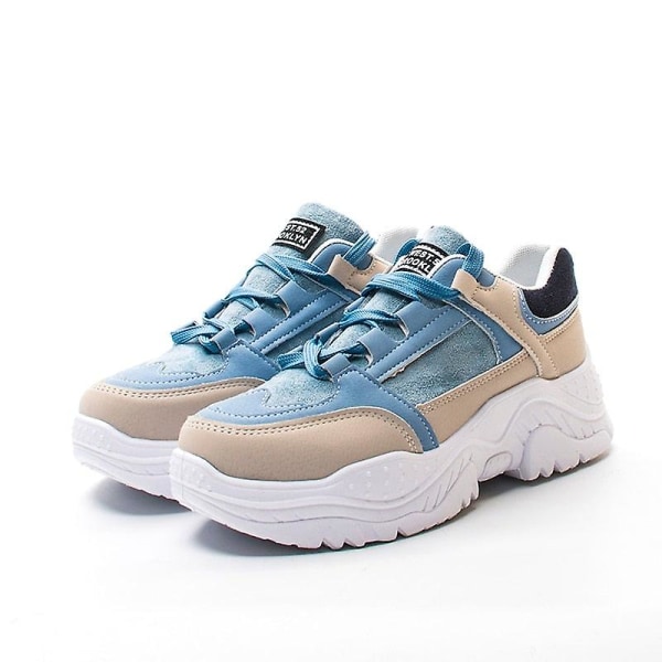 Kvinnor Casual Andas Sneakers Skor blue plush 8.5 /