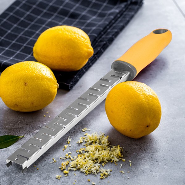 Citronrivjärn Ostrivjärn Frukt Grönsak Strimlare Köksredskap Rostfritt Stål Gul #3