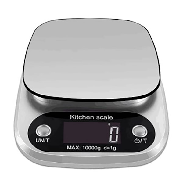 Elektronisk köksvåg Noggrann Liten Digital Matvåg för Bakning DIY Dessert Silver