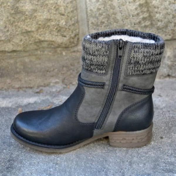 Kvinnor Höst, Vinter Ull Thicken, Ankel Snow Boot Black 4