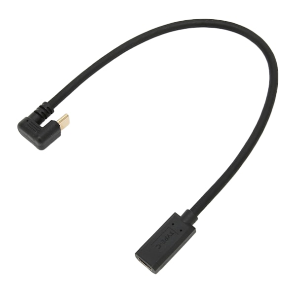 USB C Förlängningskabel 0.3m/0.98ft 10Gbps Guldpläterad Rätvinklig USB 3.1 Hane till Hona Förlängningssladd för Mi 4C