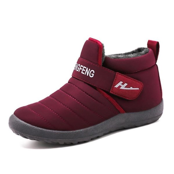 Kvinnor Winter Snow Flats Boots red 9