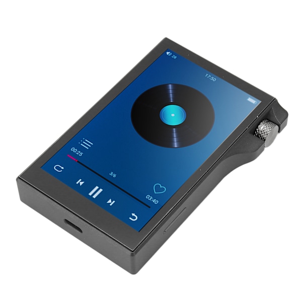 Bluetooth MP3-spelare 4,0 tum pekskärm HiFi förlustfri ljud hög upplösning bärbar MP3-spelare för Android 9.0 svart