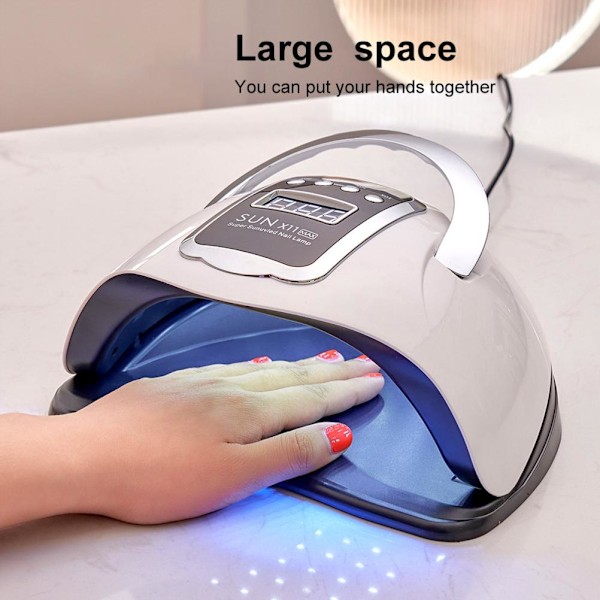 280W UV-lampa för Gel-naglar, Portabel 66LED-nagellampa med Automatisk Sensor och 4 Timer LCD-Display