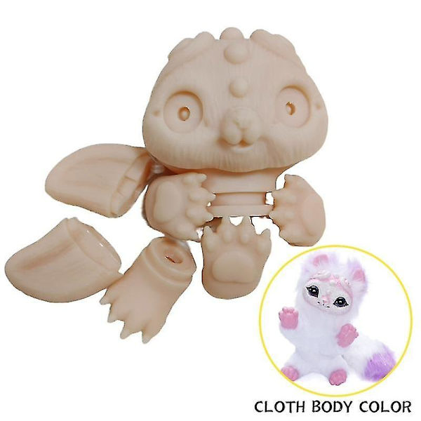 46 cm Baby Reborn Body Plysch Djurleksak Gör-det-själv Blank Kit Omålad Kitten Rebirth Kit Oavslutad dockskit Reborn Sin Pinta Style H