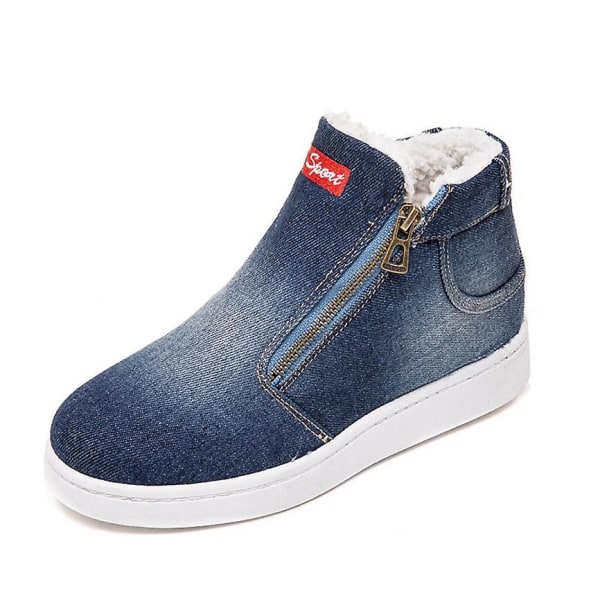 Vinterplattform Supervarma Casual Cowboy ankelstövlar Deep Blue 6.5