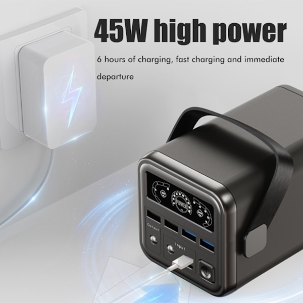 Powerbank 60000mAh Snabbladdning Stor Kapacitet Utomhus Mobil Powerbank Portabel 45W Energilagring Powerbank