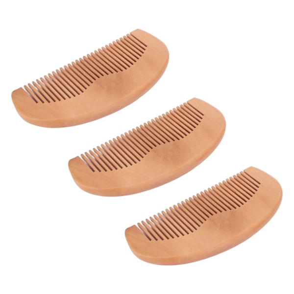 3 st Träkam Professionell Hemmasalong Bärbar Ergonomisk Utrasslande Hårkam för Styling