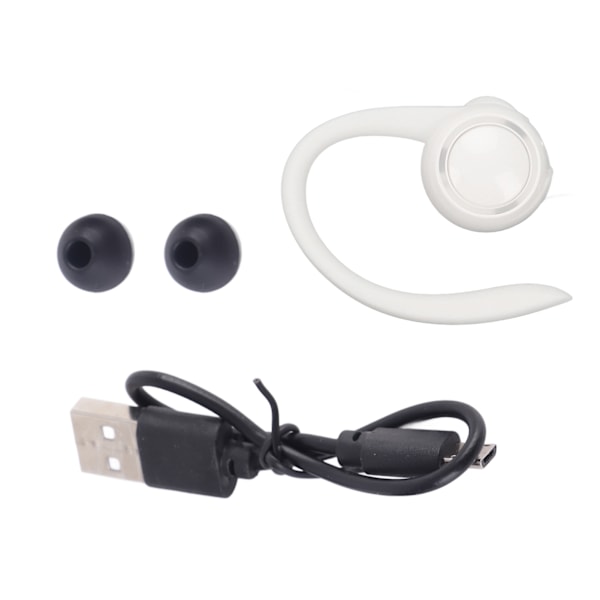 Trådlös Bluetooth-öronsnäcka T10 Vattentät Brusreducering Enkelsidig Bluetooth-headset för Sport Affärer Vit