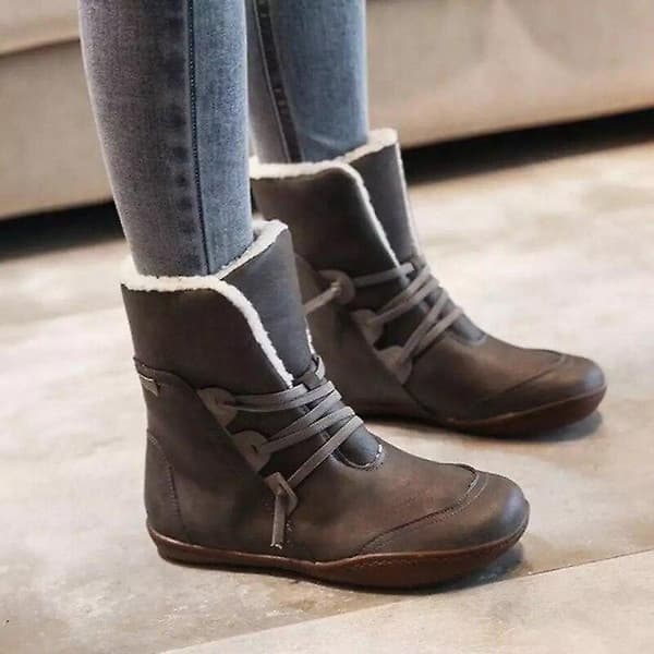 Kvinnor Vinter Ankel Snow Boot Med Varm Plysch BLACK 41