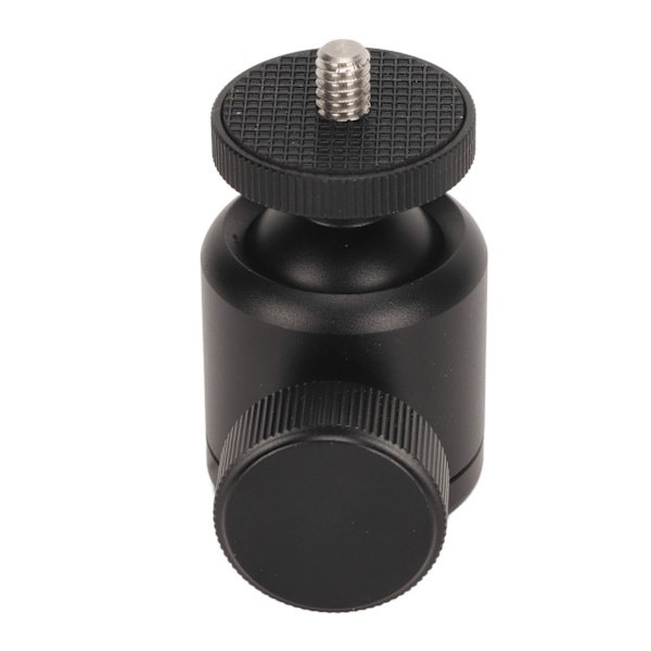 Mini Kulhuvud 1/4in Skruv 3/8in Gänga 360 Graders Roterbar Aluminiumlegering Kamera Blixtskofäste för Stativ Monopod