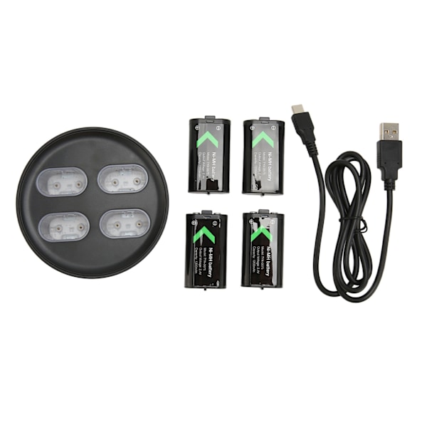 Laddningsbart Batteripaket Laddare 4 X1200mAh Hög Kapacitet Backup Batteri för X ONE för X Series Spelkontroller