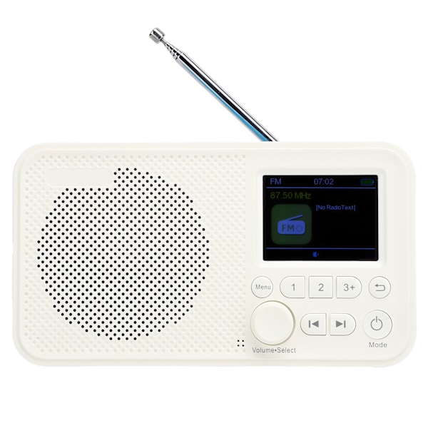 2,4 tum Färgskärm DAB Digitalradio med Bluetooth MP3-spelare för Hem och Utomhus