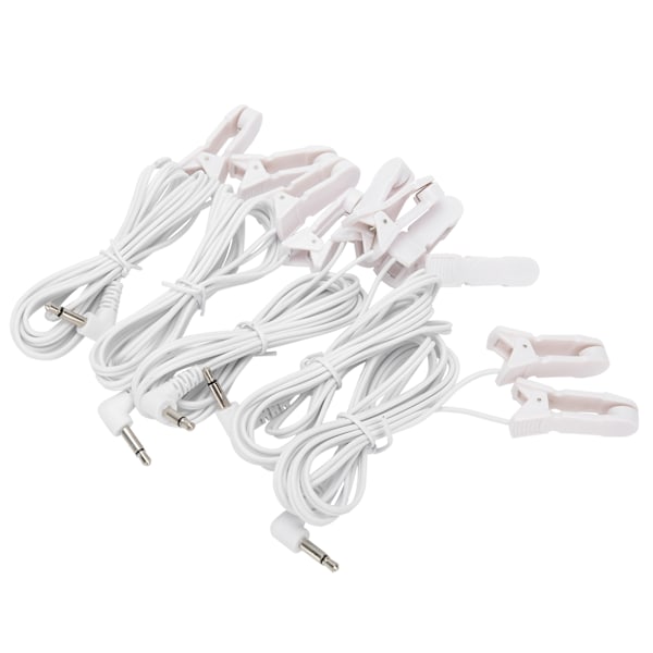 5 st / påse 3,5 mm Öronklämma Elektrodledningar Kabel för TENS-enhet Fysioterapimaskin