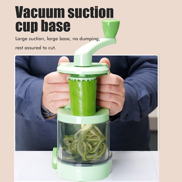 Grönsaksskärare Manuell Roterande Multifunktionell Grönsaksskärare Veggie Noodle Pasta Spaghetti Maker