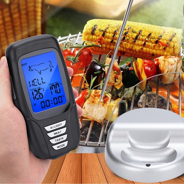Digital Display BBQ Grill Kötttermometer Kök Matlagning Mat Timing Verktyg