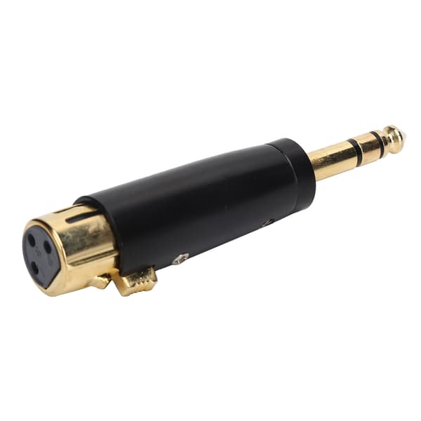 6,35 Stereo Hane till XLR Hona Adapter för Gitarr Ljudkabel Mikrofon Interface Svart Guldpläterad