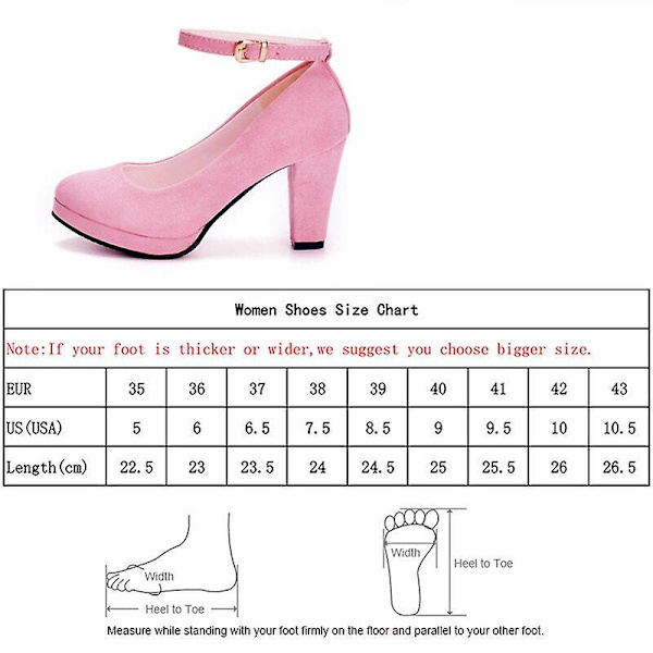 Mode Pumps för Kvinnor, Högklackade Skor red 4
