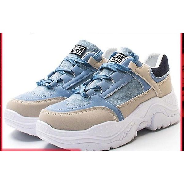 Dam Casual Andningsbara Sneakers Skor blue 6 /