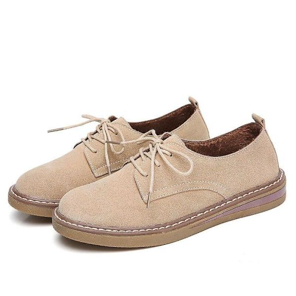 Nya Dam Läderskor Casual Loafers NHF-3 43