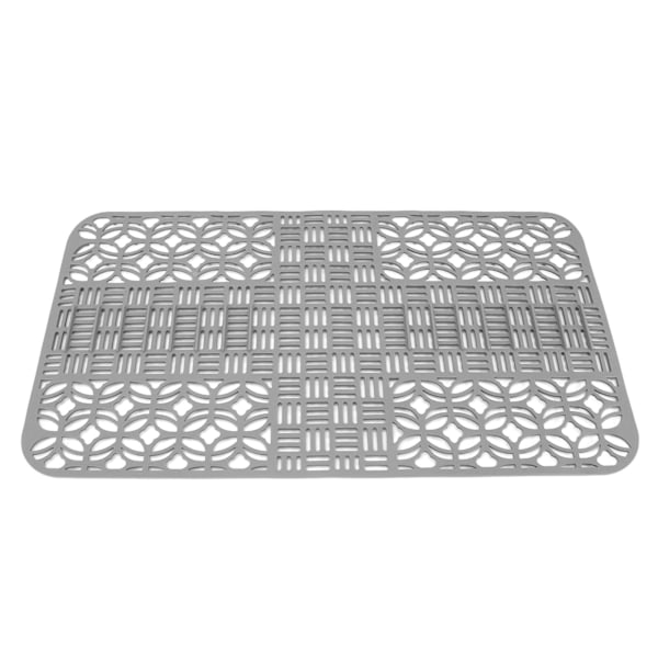 Diskho Mattor Silikon Halkfri Värmebeständig 66x35cm Stor Storlek Fyrkantig Urholkad Diskho Skydd för Kök Grå