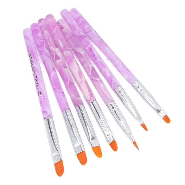 7-pack Ljusterapi Nagelborstar Ritverktyg Rund Tipp Penna Tillbehör för Salong Eller Hemanvändning