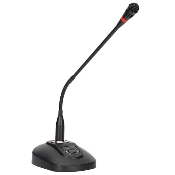 Gooseneck Trådbunden Mikrofon Justerbar Skrivbordsmikrofon med XLR till 6,35mm Kabel för Konferenssändning 100?240VUS Kontakt