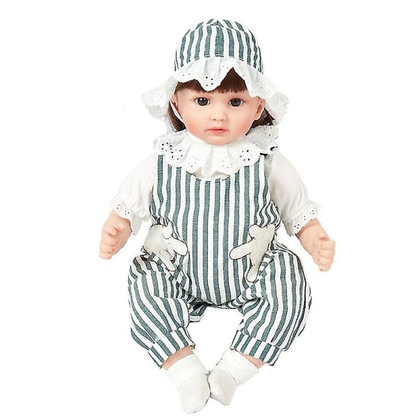 Reborn Baby Dolls Toddler - Realisitc Reborn Girl Doll Viktad naturtrogen med mjuk silikonkropp Set för barn 3+ Rosa Blå BLUE