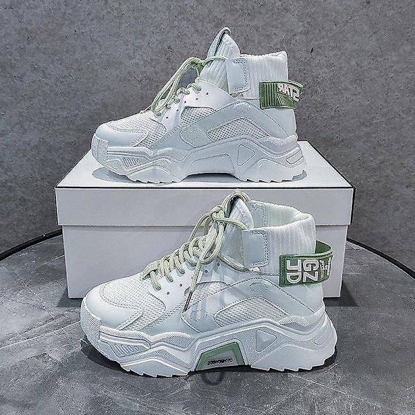 Kvinnor Casual Plattform Mode Andas Tjock sula Tenis Baskets Sneakers green 38