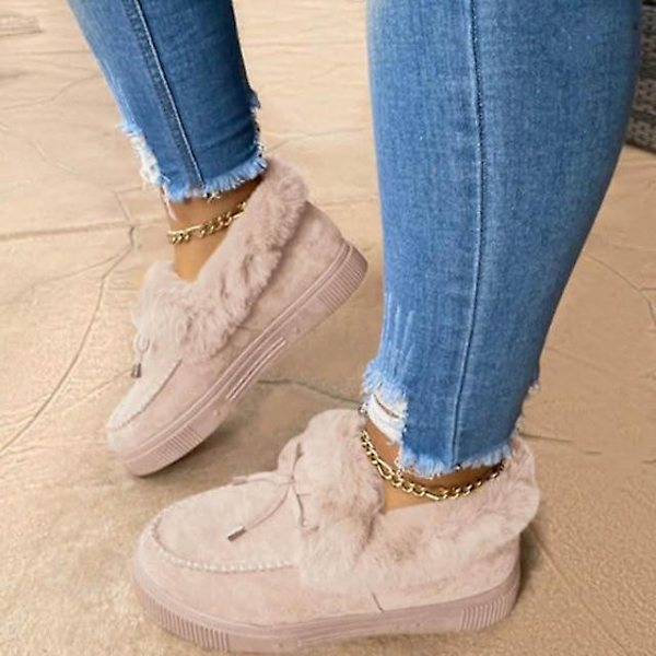 Winter Warm- Halkfria Causal Flats, Snow Boots Set-a Beige 5