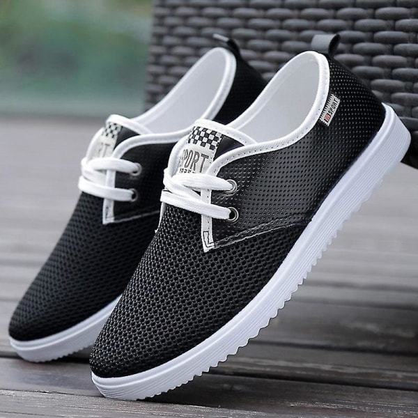 Andas Air Mesh Comfort Sneakers Flat Shoes Black 10