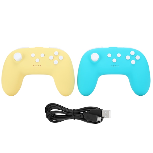 Trådlös Bluetooth-spelkontroll för Switch Pro Mini Grip Handtag för NS Lite Dubbel Vibration (Grön Gul)