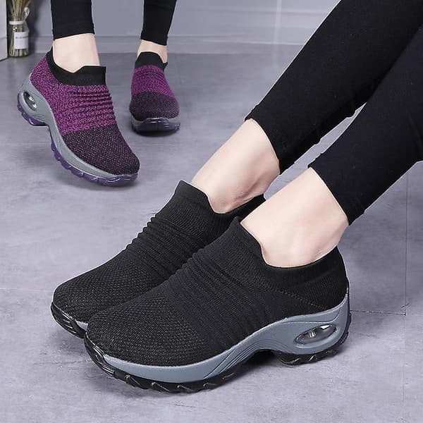 Dam Mode Andningsbara Mesh Löparskor Casual Platformsskor BE-01 Blue 10