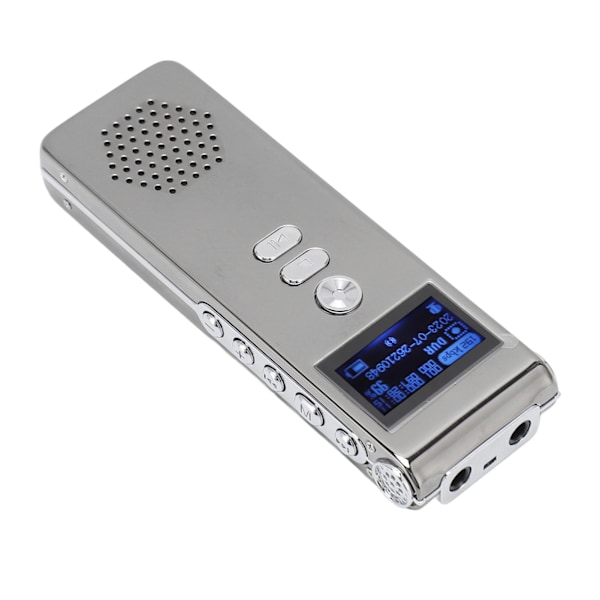 Röstinspelare MP3 WAV 192kbps Brusreducering Dubbel Mikrofon Lösenordsfunktion Digital inspelare med Hörlurar 4G
