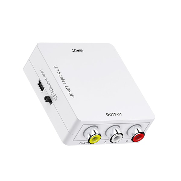 HD Multimedia Interface till AV-omvandlare 1080P Plug and Play RCA Ljud Video Adapter för PS5 Digitalbox HDTV