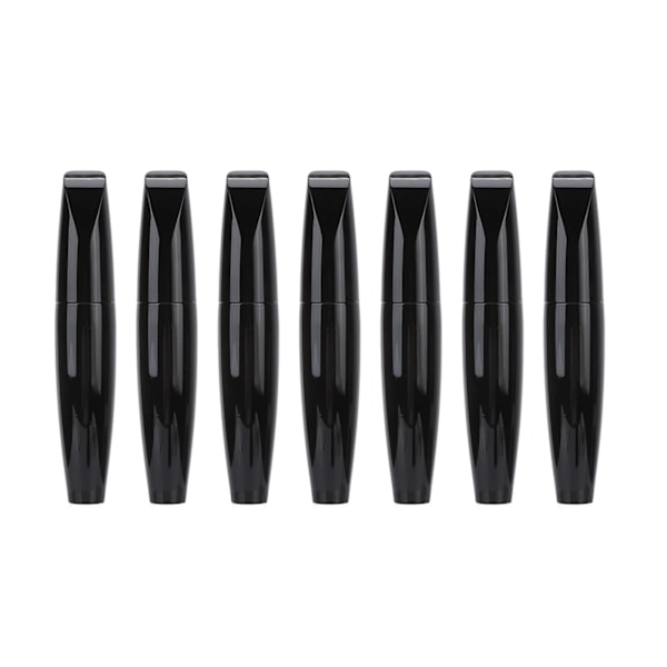Mascara Tub 7 st 15ml Förseglade Glansiga Svarta Tunna Mjuka Borsthuvuden DIY Tomma med Gummipropp